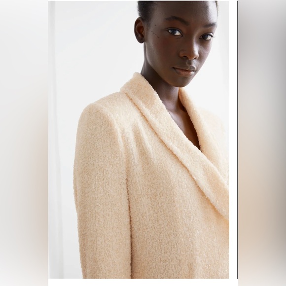 & Other Stories Cream Sequin Double Breasted Blazer Dress Size 8 - Picture 4 of 8